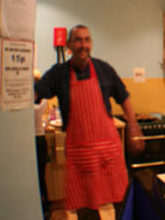 Chef making food young people